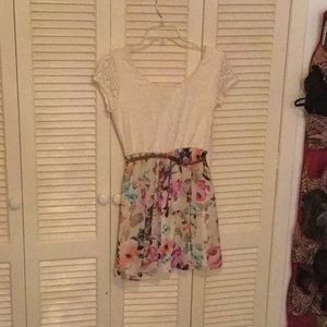 Cute white and floral dress